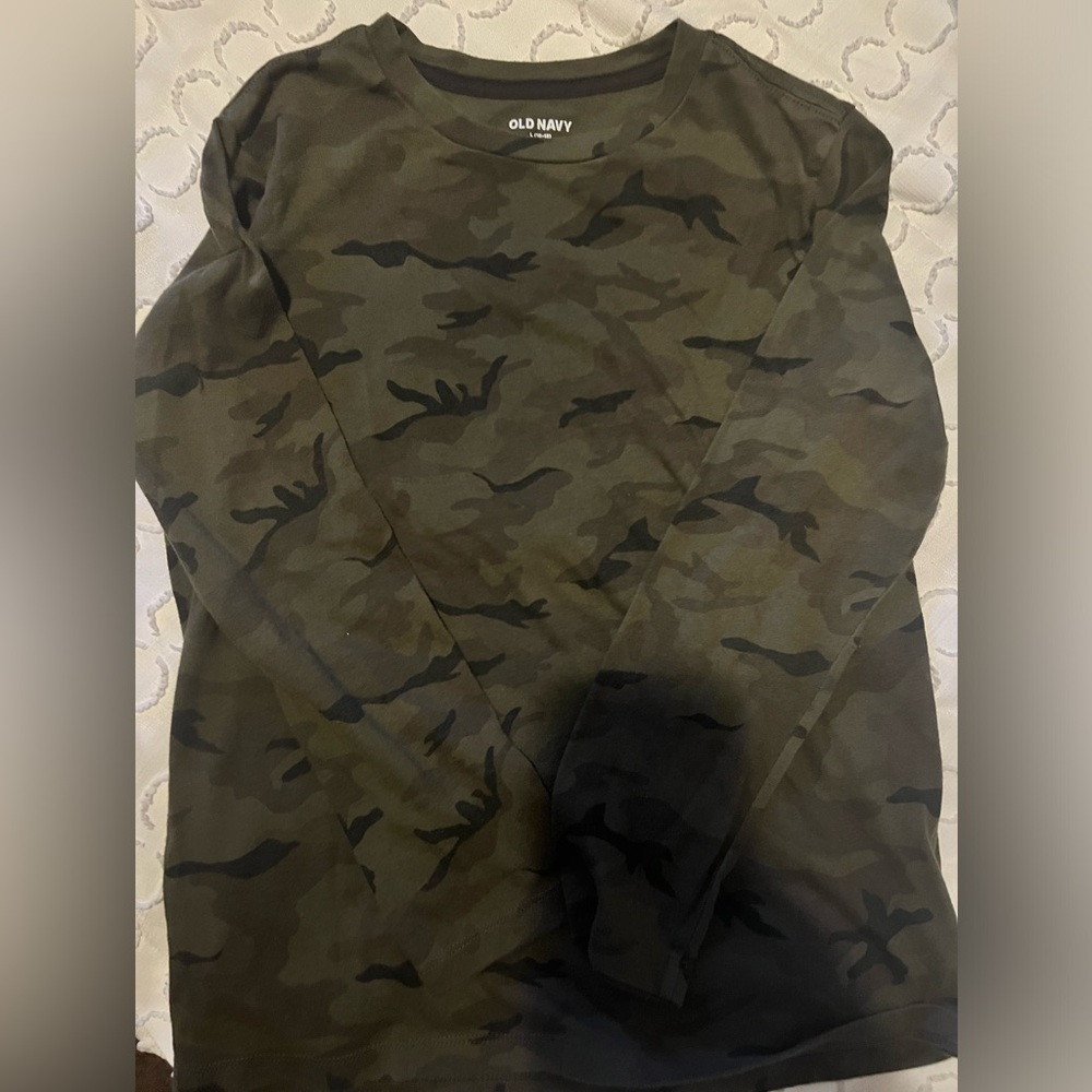 Boys camouflage long sleeve shirt